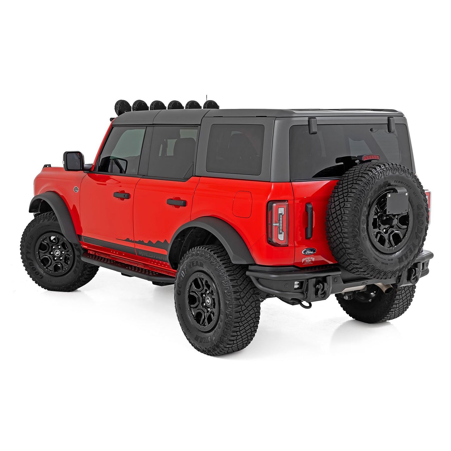 ROUGH COUNTRY OV2 Running Boards | Side Step Bars | 4-Door | Ford Bronco 4WD (2021-2025) | 14007