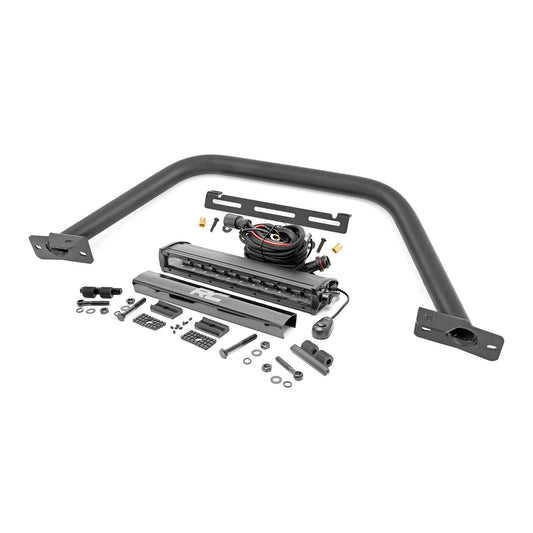 ROUGH COUNTRY Safari Bar | 12" LED Light Bar | Black | Single Row | OE Modular Steel | Ford Bronco (21-25) | 51116