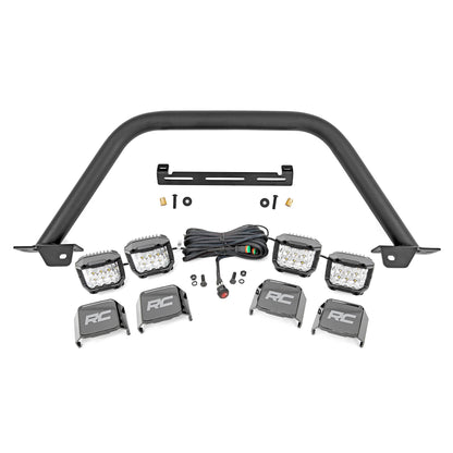 ROUGH COUNTRY Safari Bar | 3" OSRAM (Quad) | Wide | OE Modular Steel | Ford Bronco (21-25) | 51115