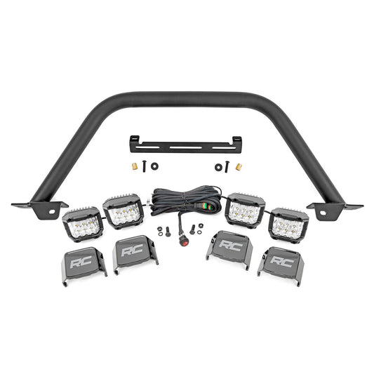 ROUGH COUNTRY Safari Bar | 3" OSRAM (Quad) | Wide | OE Modular Steel | Ford Bronco (21-25) | 51115