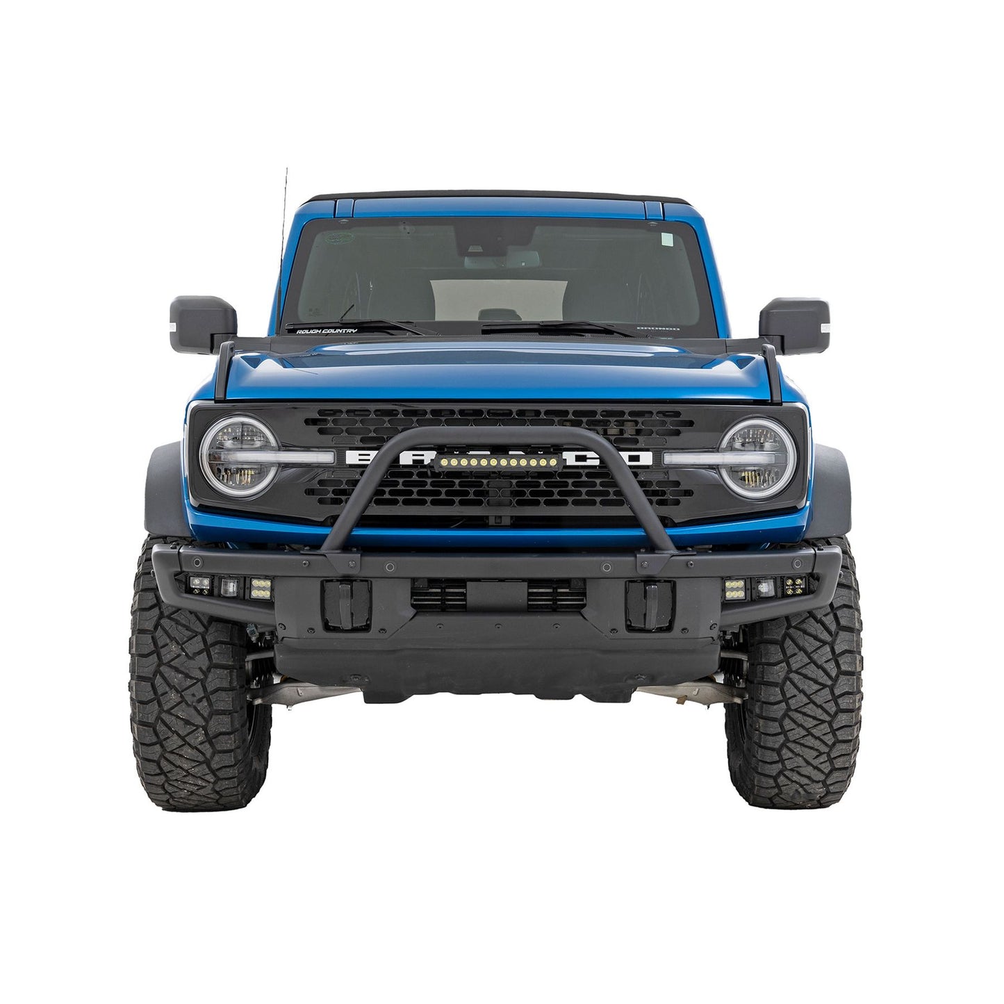 ROUGH COUNTRY Safari Bar | 12" LED Light Bar | Black | Single Row | OE Modular Steel | Ford Bronco (21-25) | 51116