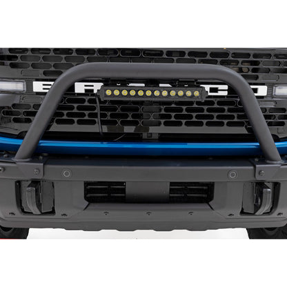 ROUGH COUNTRY Safari Bar | 12" LED Light Bar | Black | Single Row | OE Modular Steel | Ford Bronco (21-25) | 51116