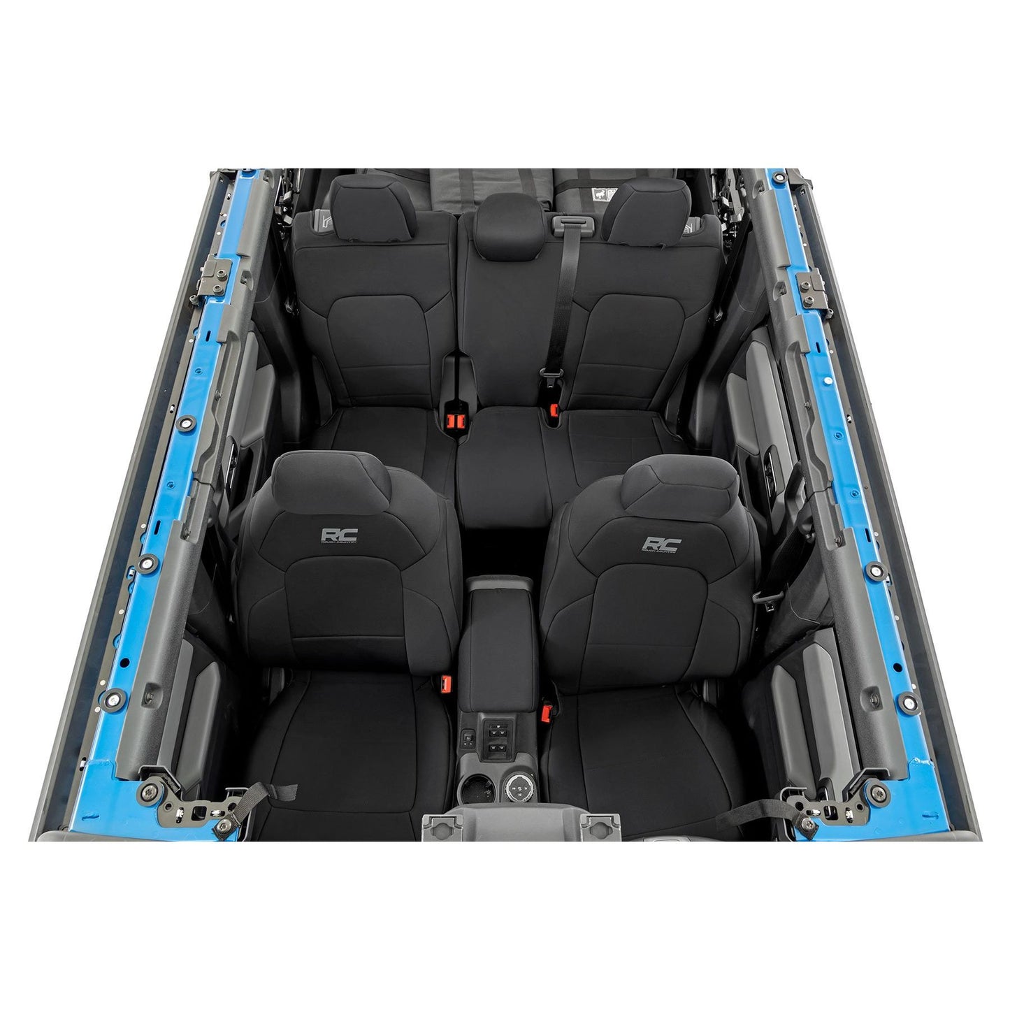 ROUGH COUNTRY Seat Covers | Bucket Seats | FR & RR | Ford Bronco 4WD (2021-2025) | 91045