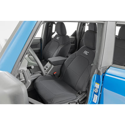 ROUGH COUNTRY Seat Covers | Bucket Seats | FR & RR | Ford Bronco 4WD (2021-2025) | 91045