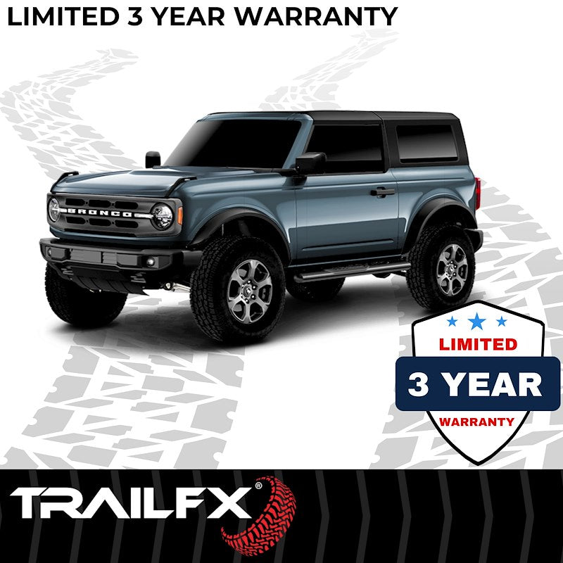 TrailFX 4" Oval Straight Step Bars for 2021-2025  Ford Bronco 2 Door Models A1556T