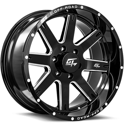 GT OFFROAD Invasion Gloss Black Milled Gloss Black Milled