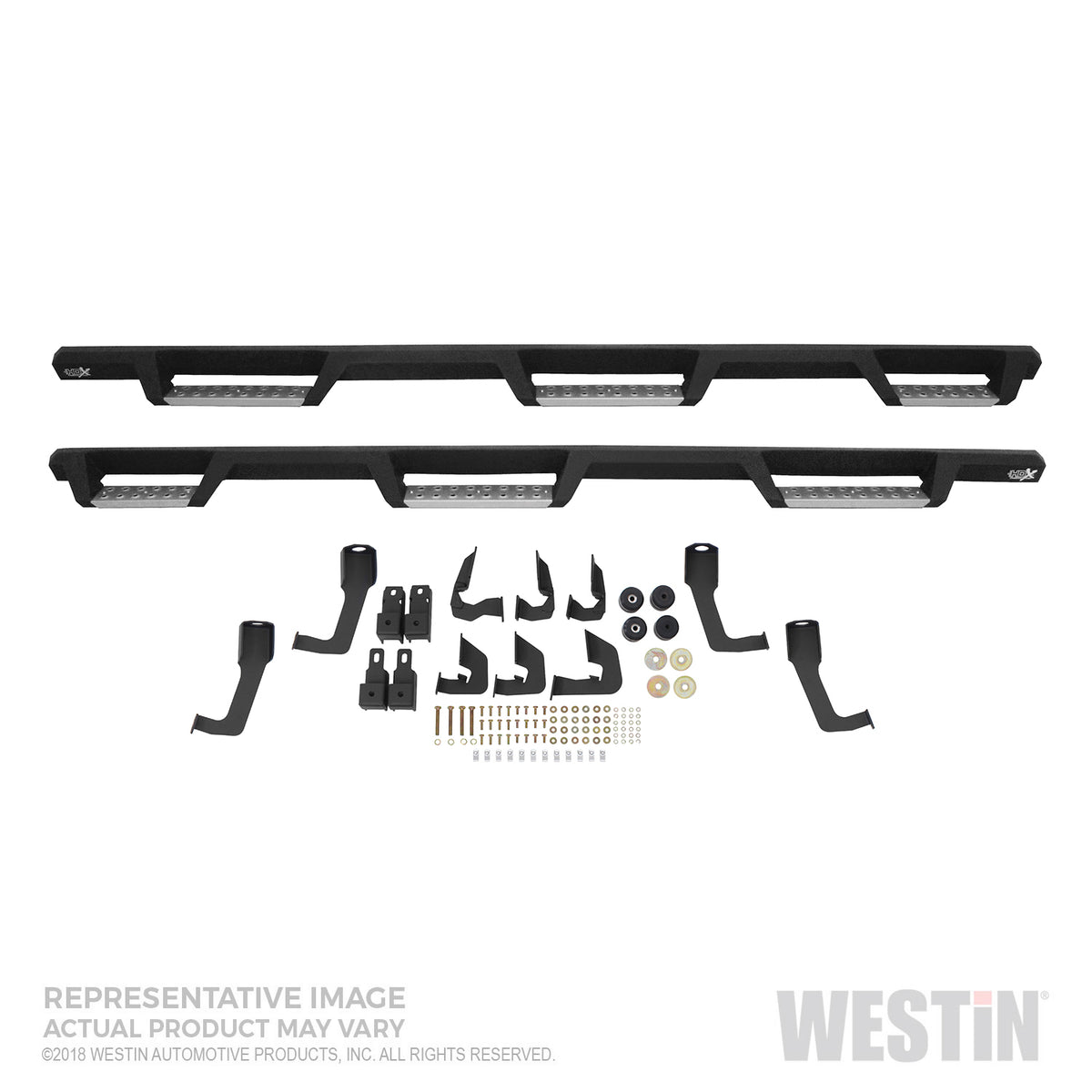 Westin HDX Stainless Drop Wheel-to-Wheel Nerf Steps 2009-2018 Ram 1500 Crew Cab 5.5' Bed