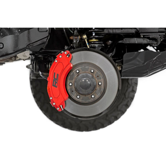 ROUGH COUNTRY Caliper Covers | Front and Rear | Red | Chevy/GMC Sierra 1500 (19-26)/Silverado 1500 (19-26)  | 71106A