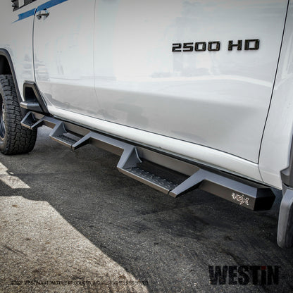 Westin HDX Drop Wheel-to-Wheel Nerf Steps Chevy/GMC Silverado/Sierra 2500/3500 Crew Cab 6.5' Bed