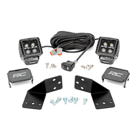 ROUGH COUNTRY LED Light Kit | Rear Mount | 2" Black Pair | Amber DRL | CFMOTO UFORCE 1000 | 96112