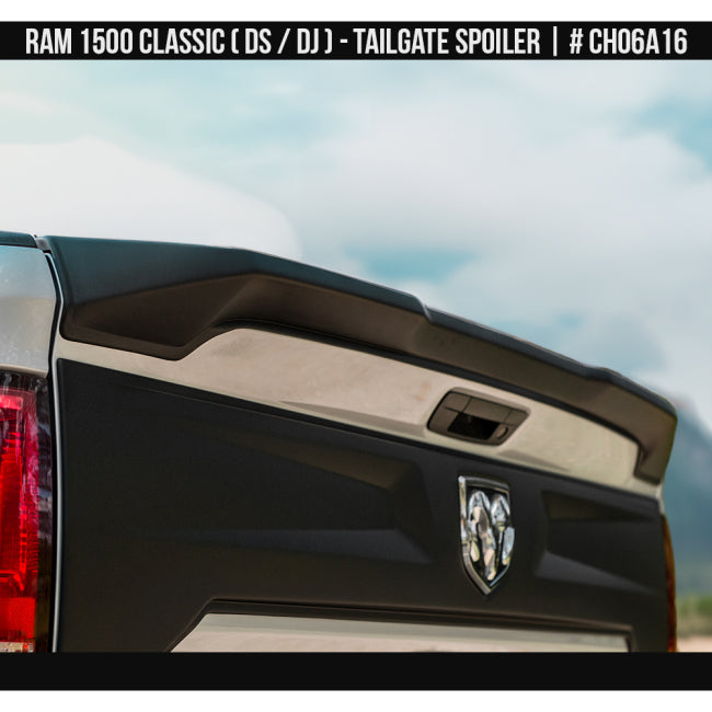 AIRDESIGN | Tailgate Spoiler Satin Black | 13–18 Ram 1500 DS / 19–24 Ram 1500 Classic | CH06A16