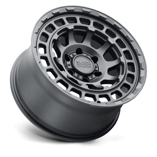 Black Rhino CHAMBER Matte Black wheel showcasing classic motorsport style and off-road performance with deep concave design.