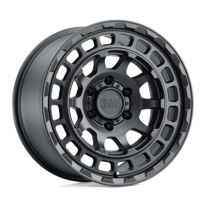Black Rhino CHAMBER Matte Black wheel showcasing classic motorsport styling and off-road performance features.