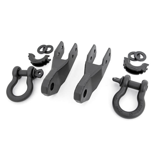 ROUGH COUNTRY Tow Hook to Shackle Bracket | D-Ring Combo | Chevy Colorado 2WD/4WD (15-22) | RS167