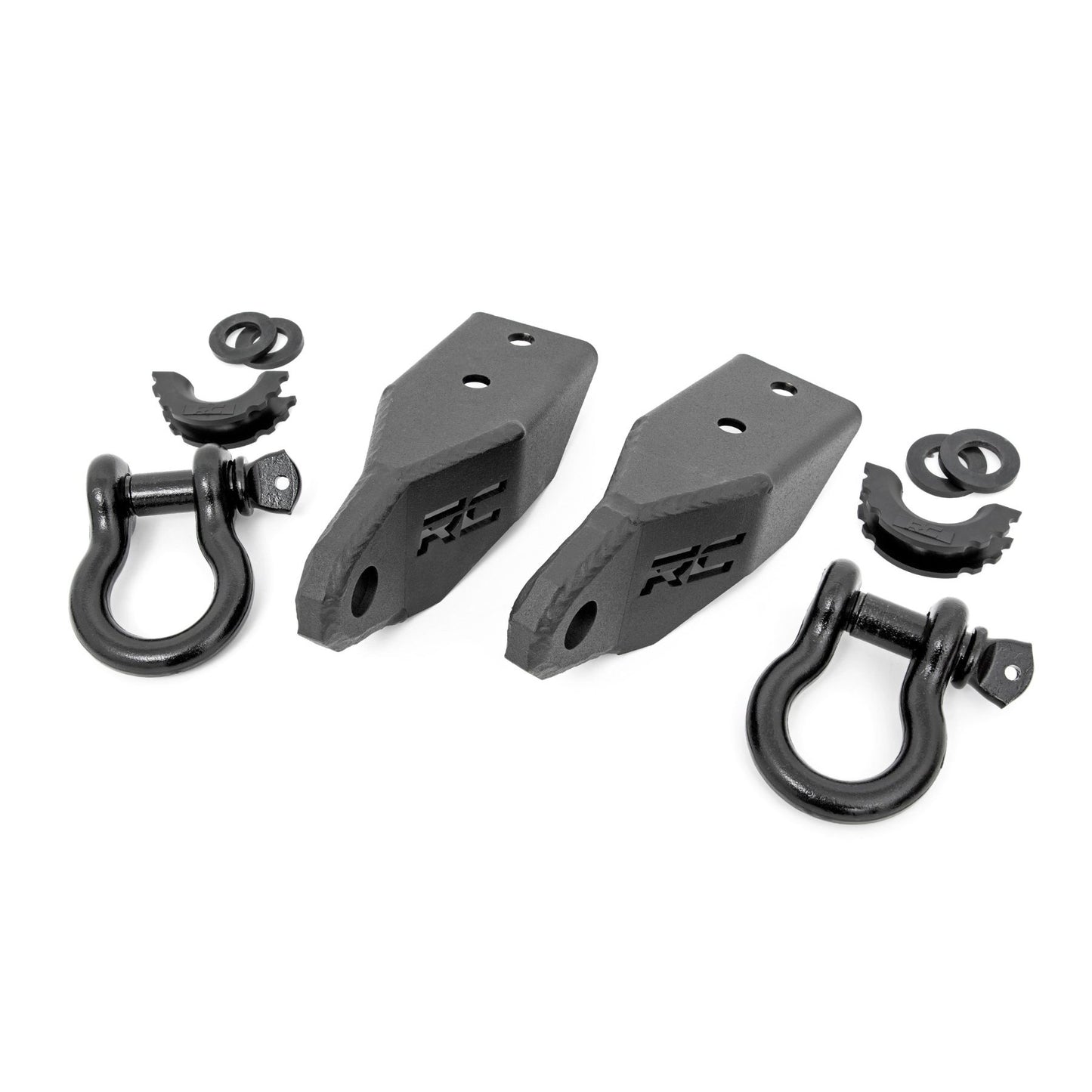 ROUGH COUNTRY Tow Hook Brackets | D-Ring Combo | Toyota Tundra 2WD/4WD (2007-2021) | RS153