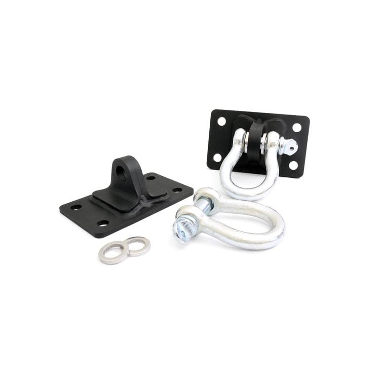 ROUGH COUNTRY D Ring Shackles and Mounts | Stubby Winch Bumpers | Jeep Wrangler JK/Wrangler Unlimited (07-18) | 1046