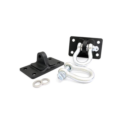 ROUGH COUNTRY D Ring Shackles and Mounts | Stubby Winch Bumpers | Jeep Wrangler JK/Wrangler Unlimited (07-18) | 1046