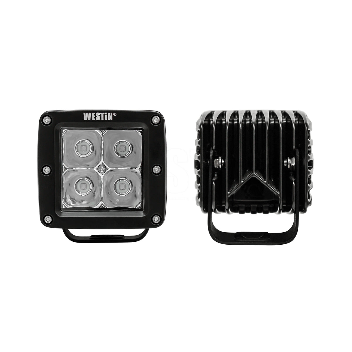 Westin HyperQ LED Auxiliary Light Set of (2) 3.2" x 3" 5W Cree Flood beam