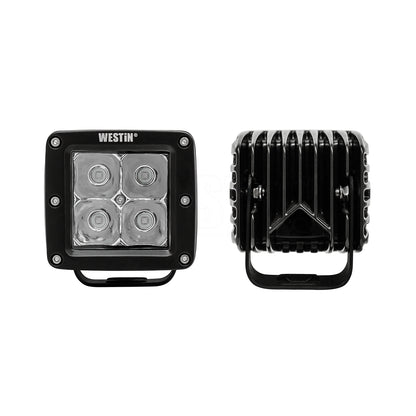 Westin HyperQ LED Auxiliary Light Set of (2) 3.2" x 3" 5W Cree Flood beam
