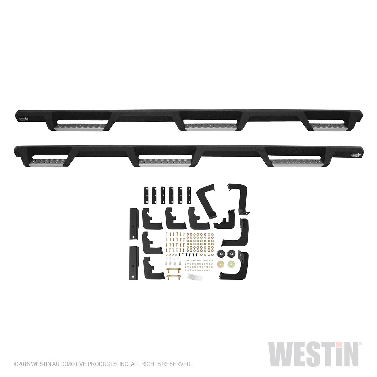 Westin HDX Stainless Drop Wheel-to-Wheel Nerf Steps 2017-2022 Ford F-250/350 Crew Cab (6.75' Bed)