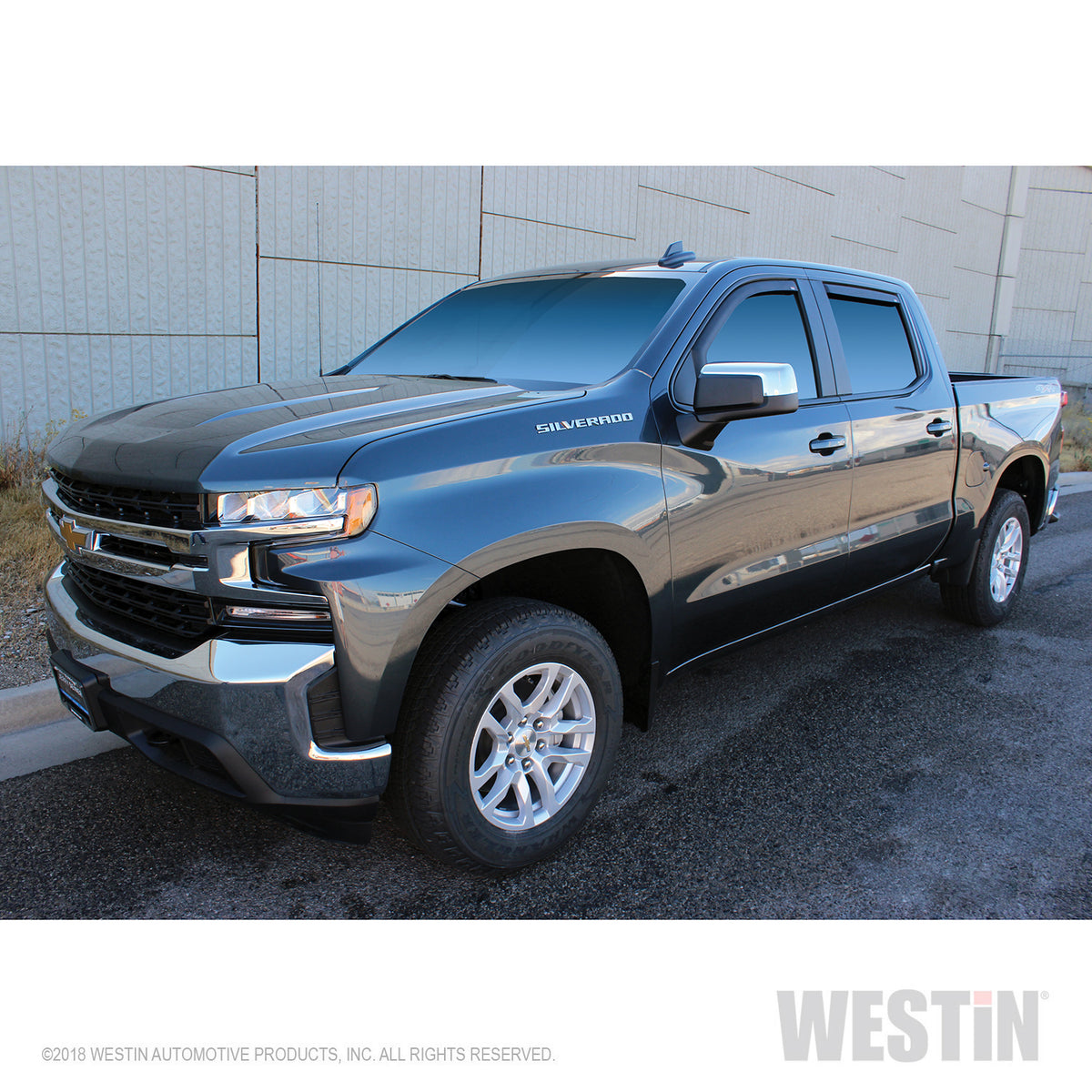 Westin Matte In-Channel Wind Deflector 4pc 2019-2020 Chevy/GMC Silverado/Sierra 1500 Crew Cab