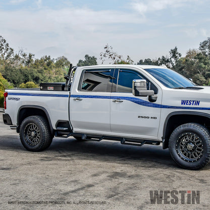 Westin HDX Drop Wheel-to-Wheel Nerf Steps Chevy/GMC Silverado/Sierra 2500/3500 Crew Cab 6.5' Bed