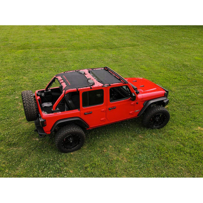 ROUGH COUNTRY Mesh Bikini Top Plus | Black | Jeep Wrangler JL (21-23)/Wrangler Unlimited (18-23)  | 85120