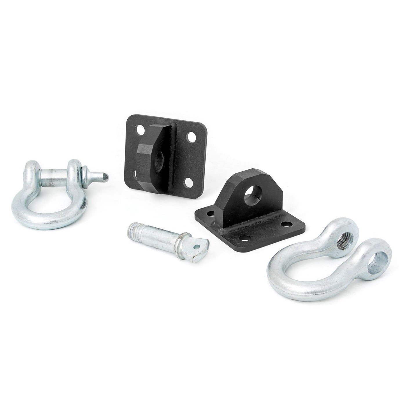 ROUGH COUNTRY D Ring Shackles and Mounts | TJ Stubby | XJ Winch | Jeep Cherokee XJ (84-01)/Wrangler TJ (97-06)  | 1058