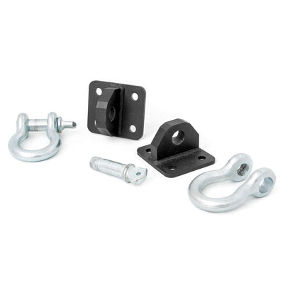 ROUGH COUNTRY D Ring Shackles and Mounts | TJ Stubby | XJ Winch | Jeep Cherokee XJ (84-01)/Wrangler TJ (97-06)  | 1058