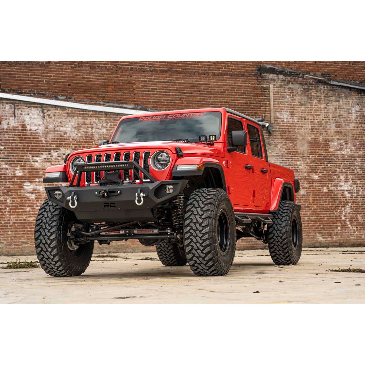 ROUGH COUNTRY LED Light Kit | Quad | Cowl Mount | 2" Black | White DRL | Jeep Gladiator JT/Wrangler JL (18-25) | 70824