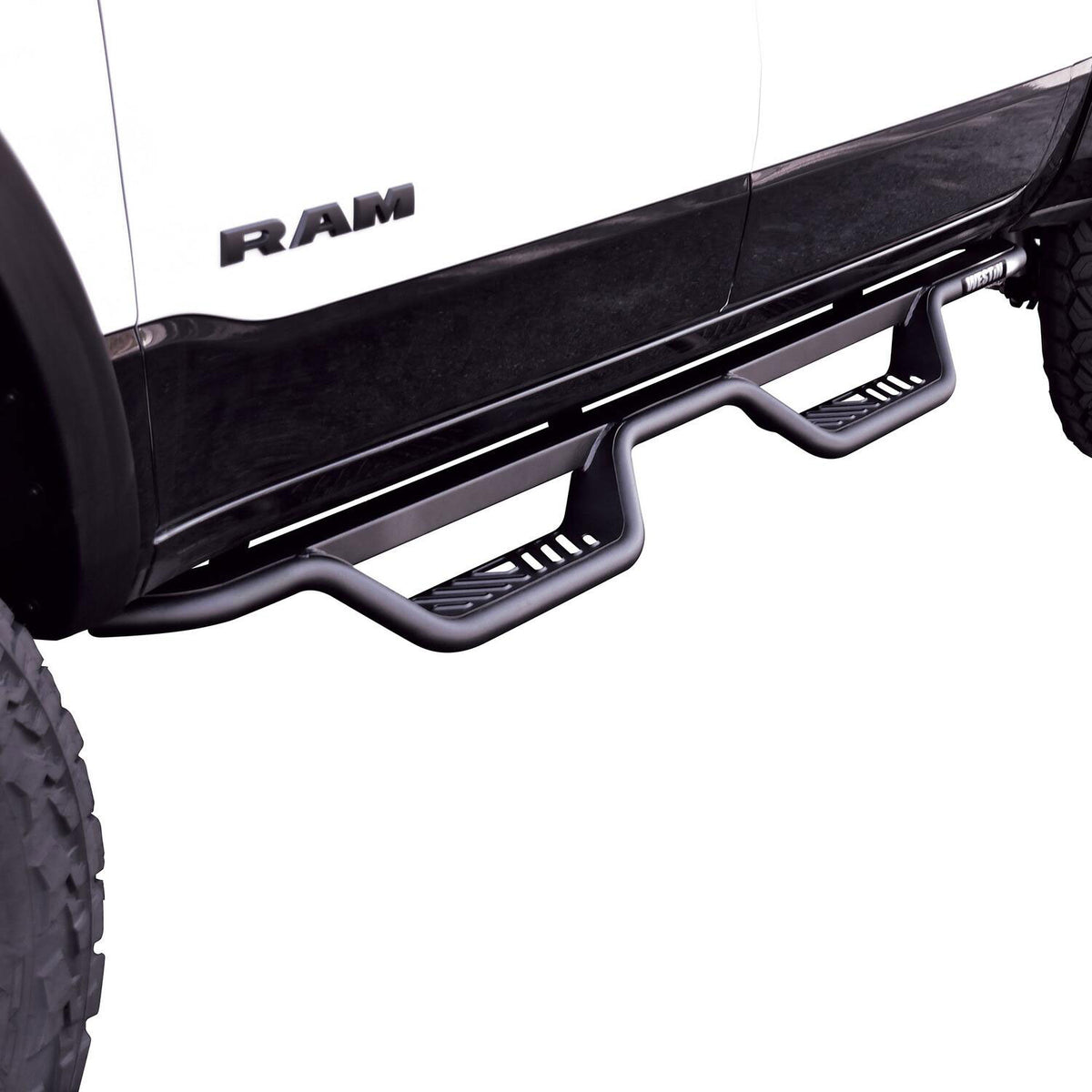 WESTIN AUTOMOTIVE | Outlaw Drop Nerf Step Bars  Ram 1500 Crew Cab 2019-2024 (Excl 2019-2023 1500 Classic)  Text Blk | 20-14085