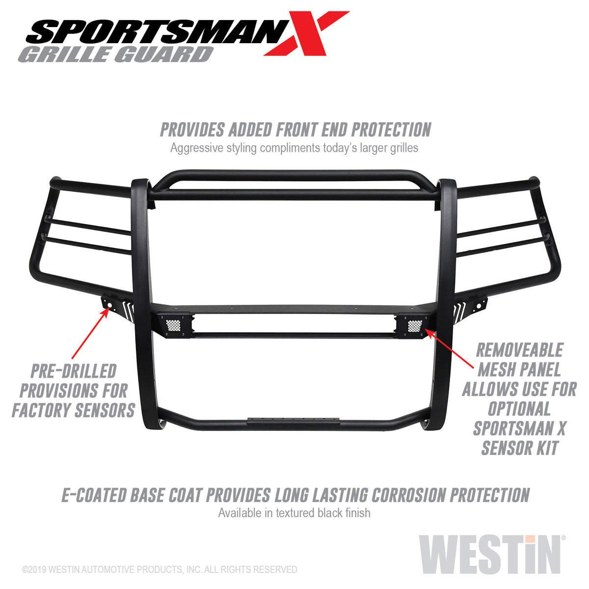 Westin Sportsman X Grille Guard 2019-2021 Chevy Silverado 1500