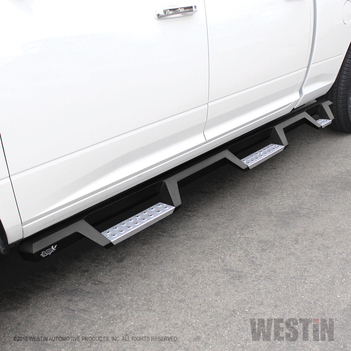 Westin HDX Stainless Drop Wheel-to-Wheel Nerf Steps 2009-2018 Ram 1500 Crew Cab 6.5' Bed