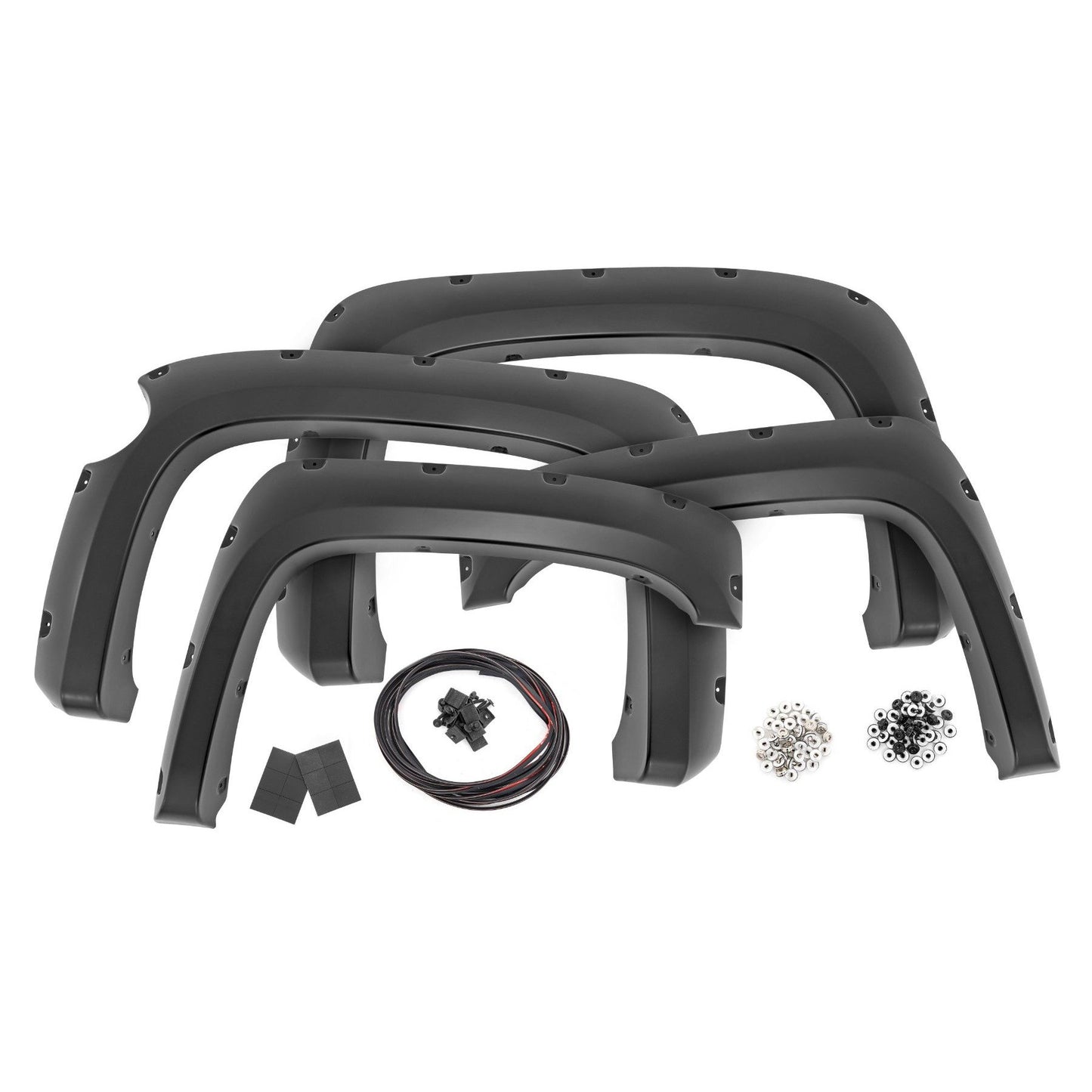 ROUGH COUNTRY Pocket Fender Flares | 5'9" Bed | GBA Black | Chevy Silverado 1500 (07-13) | F-C11612A-GBA