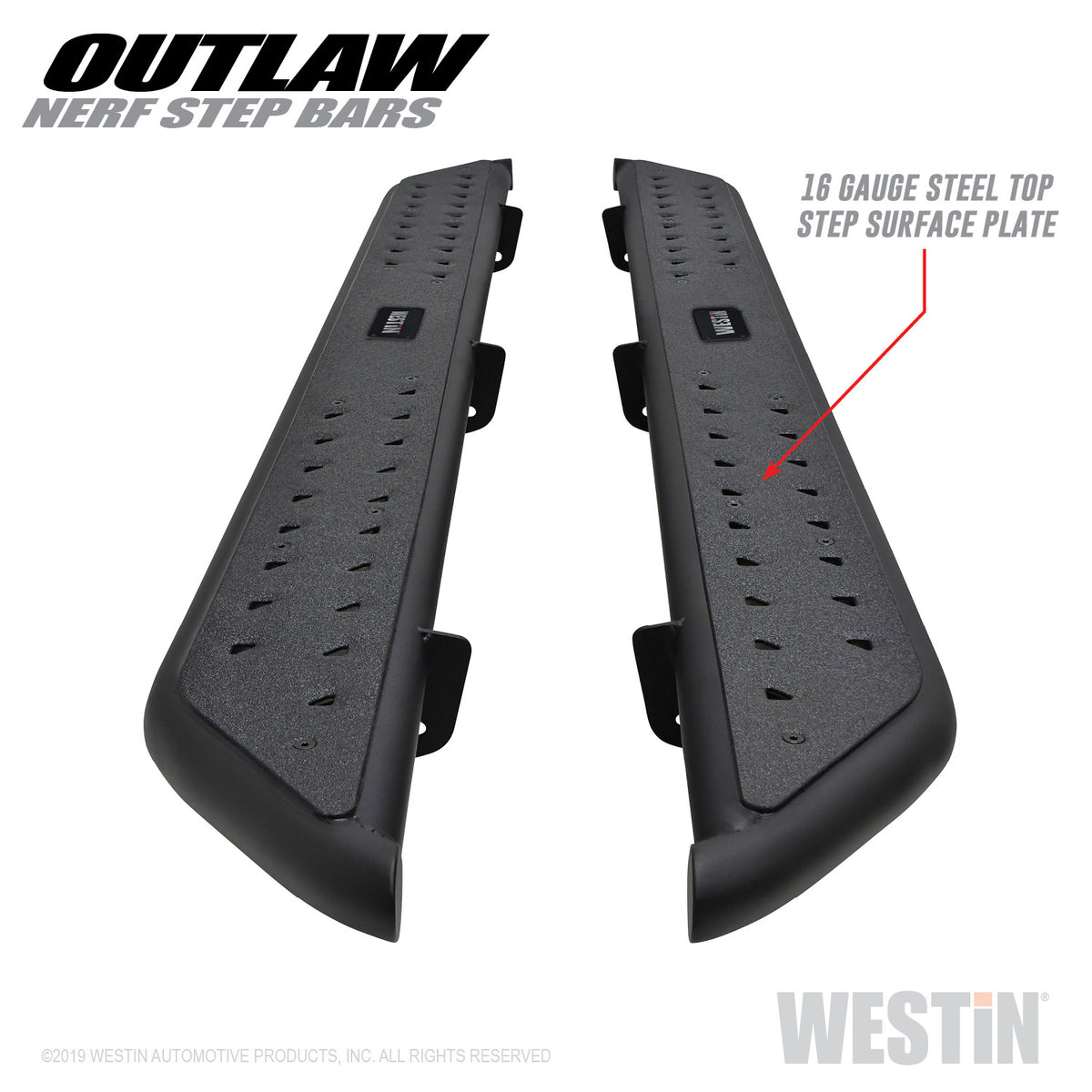 Westin Outlaw Nerf Steps 2014-2018 Chevy/GMC Silverado/Sierra 1500 Double Cab