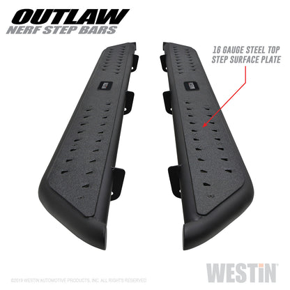 Westin Outlaw Nerf Steps 2014-2018 Chevy/GMC Silverado/Sierra 1500 Double Cab