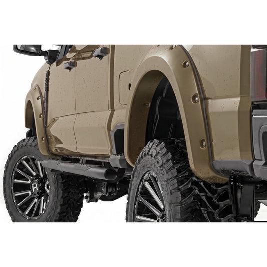 ROUGH COUNTRY | Pocket Fender Flares  T9 Marsh Gray  Ford F-250/F-350 Super Duty (23-26) | F-F20231-T9