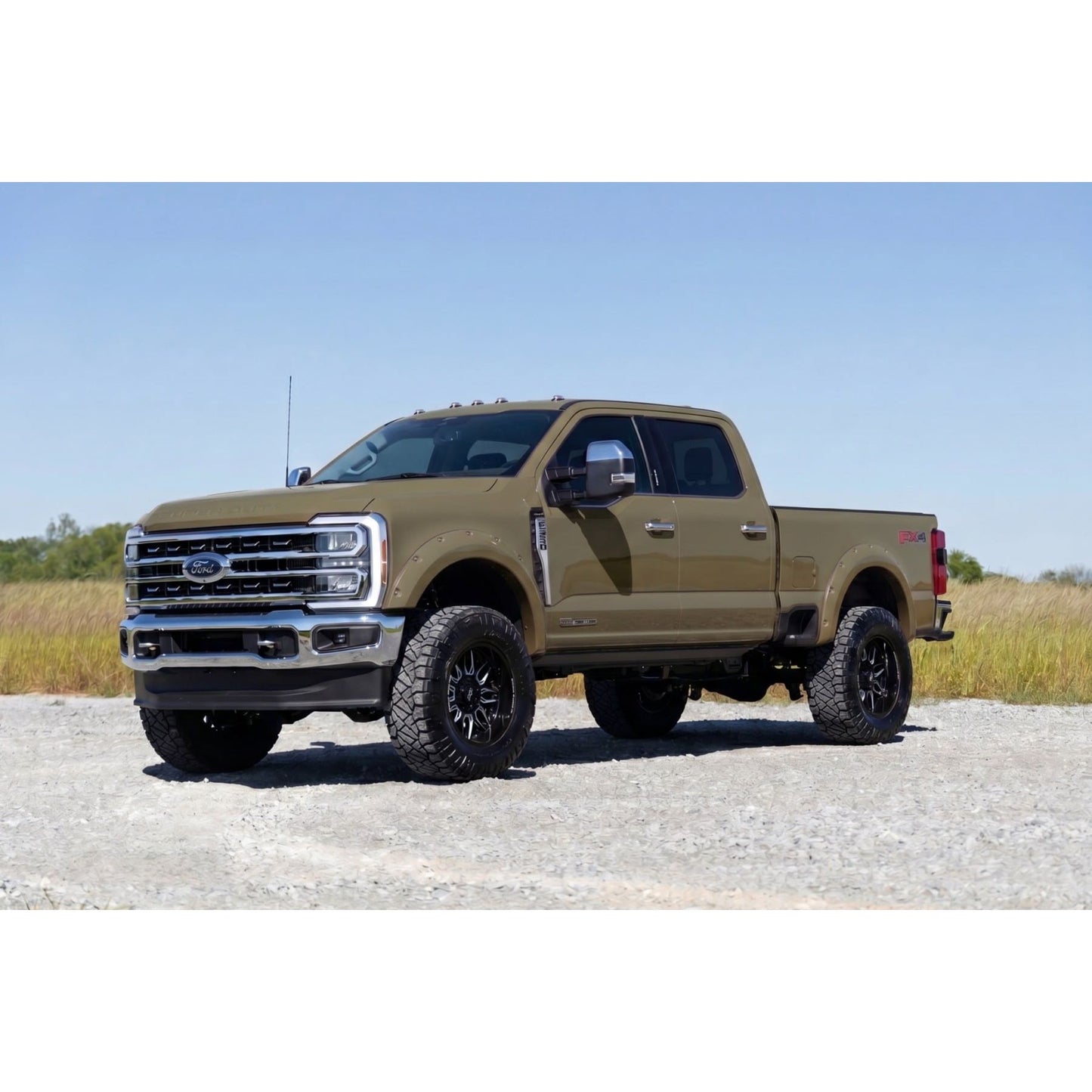 ROUGH COUNTRY | Pocket Fender Flares  T9 Marsh Gray  Ford F-250/F-350 Super Duty (23-26) | F-F20231-T9