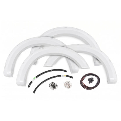 ROUGH COUNTRY | Pocket Fender Flares  Z1 Oxford White  Ford F-250/F-350 Super Duty (23-26) | F-F20231-Z1
