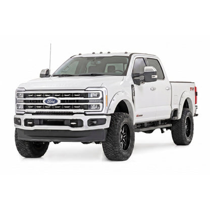 ROUGH COUNTRY | Pocket Fender Flares  Z1 Oxford White  Ford F-250/F-350 Super Duty (23-26) | F-F20231-Z1