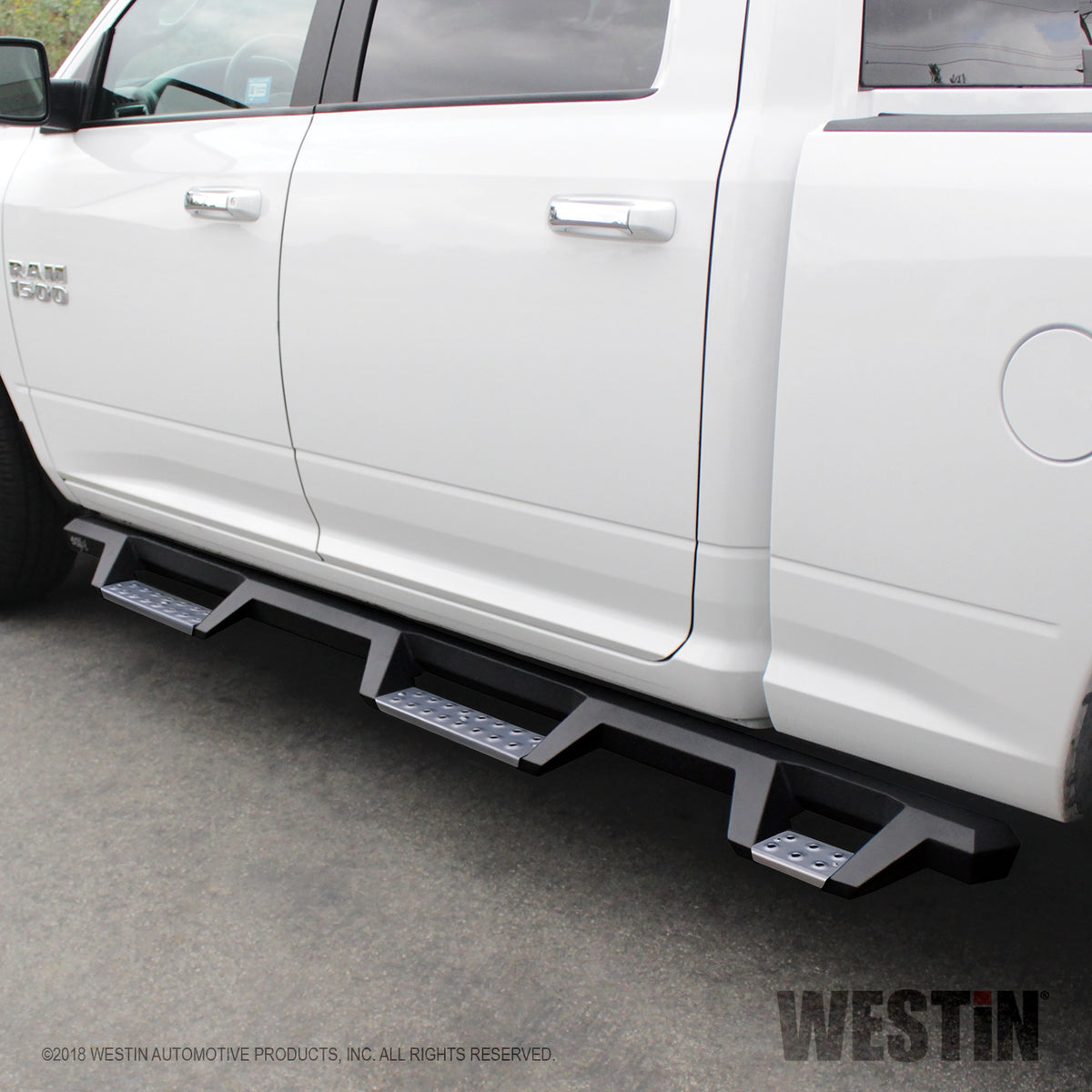 Westin HDX Stainless Drop Wheel-to-Wheel Nerf Steps 2009-2018 Ram 1500 Crew Cab 6.5' Bed