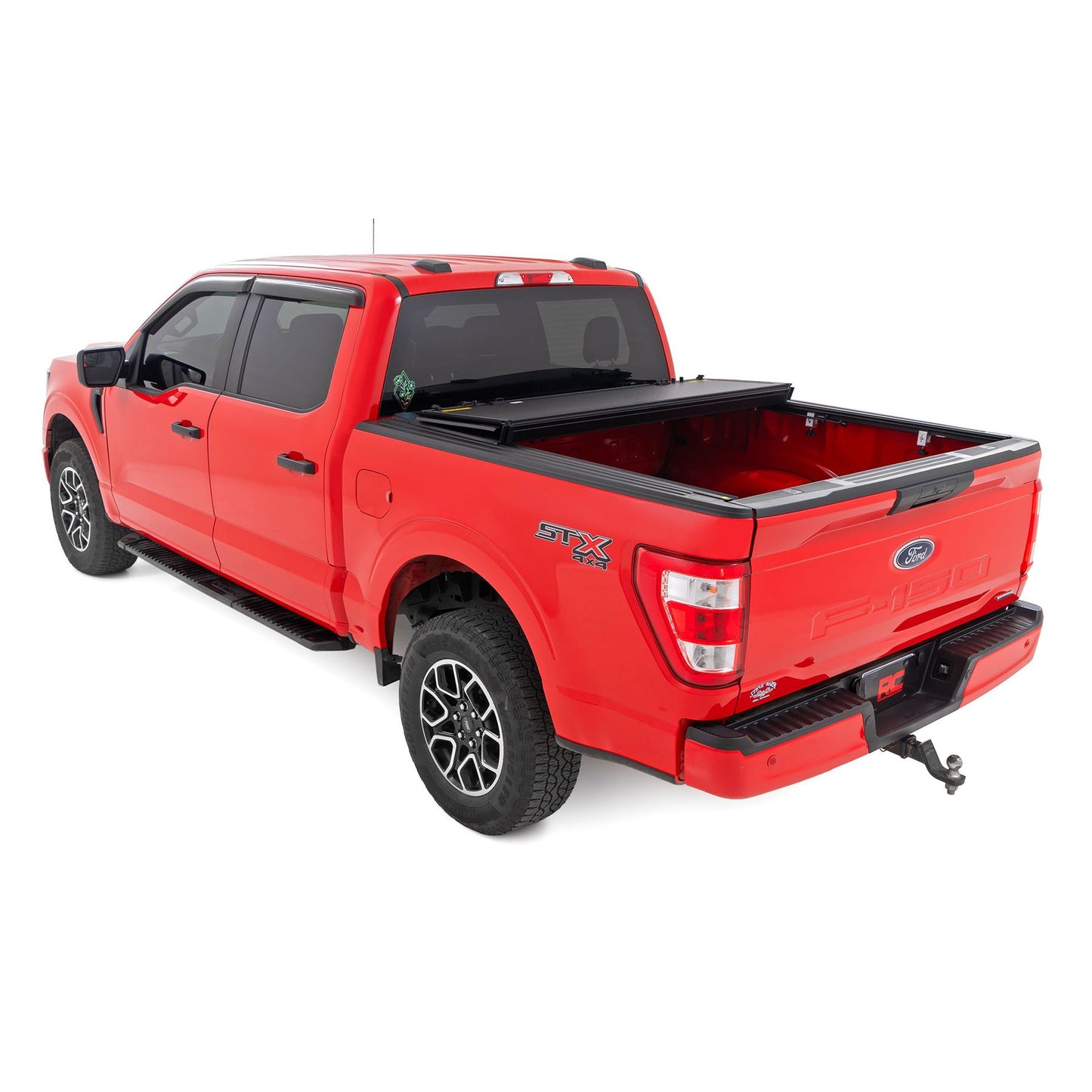 ROUGH COUNTRY | Hard Tri-Fold Flip Up Bed Cover  6'7" Bed  Ford F-150 2WD/4WD (2015-2020) | 49225650_A