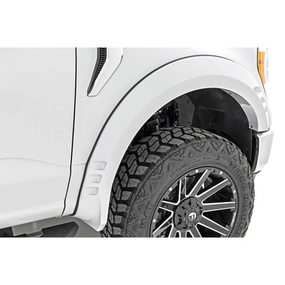 ROUGH COUNTRY Fender Flares | SF1 | UX Ingot Silver Metallic | Ford F-150 2WD/4WD (21-25) | F-F320210A-UX