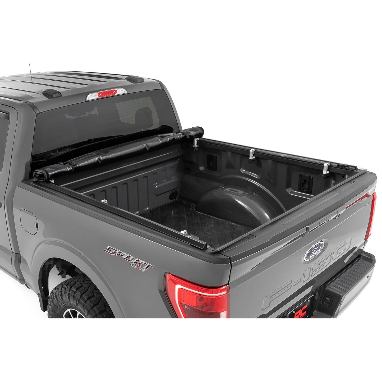 ROUGH COUNTRY Soft Roll Up Bed Cover | 6'7" Bed | Ford F-150/F-150 Lightning/Raptor  (15-25) | 42225650