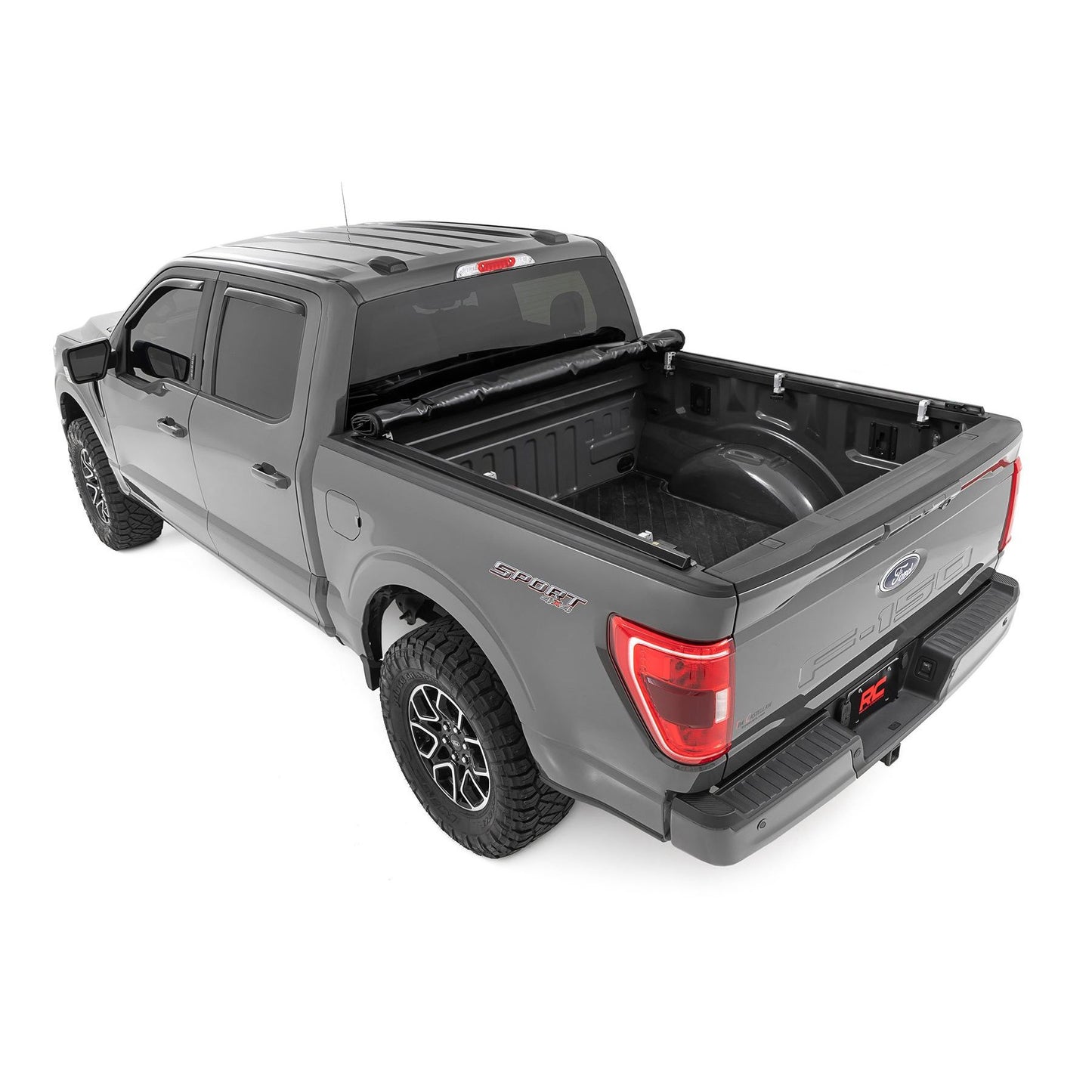 ROUGH COUNTRY Soft Roll Up Bed Cover | 6'7" Bed | Ford F-150/F-150 Lightning/Raptor  (15-25) | 42225650