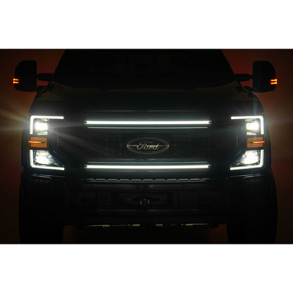 ROUGH COUNTRY | LED Light Kit  Grille Mount  30 Inch DRL  Ford F-250/F-350 Super Duty (17-22) | 70990A