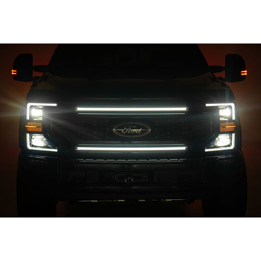 ROUGH COUNTRY | LED Light Kit  Grille Mount  30 Inch DRL  Ford F-250/F-350 Super Duty (17-22) | 70990A