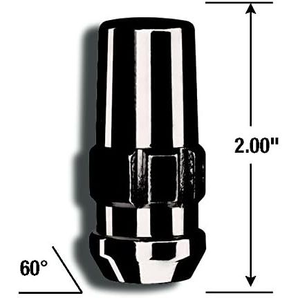 Gorilla Wheel Lock Set Set Of 4x  (Select Size) - 14mm x 1.50 Thread Size Black Finish with 2-inch height.