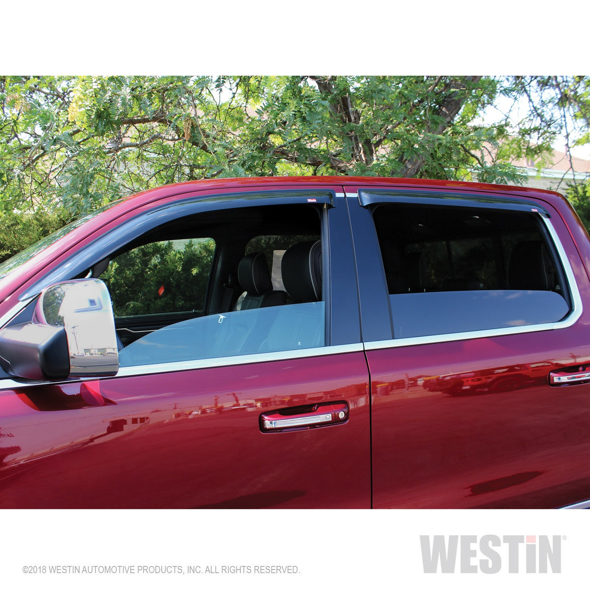 Westin Tape On Wind Deflector 4pc 2019-2024 Ram 1500 Crew Cab