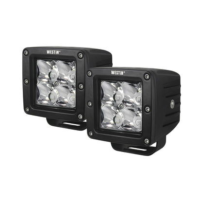 Westin HyperQ LED Auxiliary Light Set of (2) 3.2" x 3" 5W Cree Spot beam